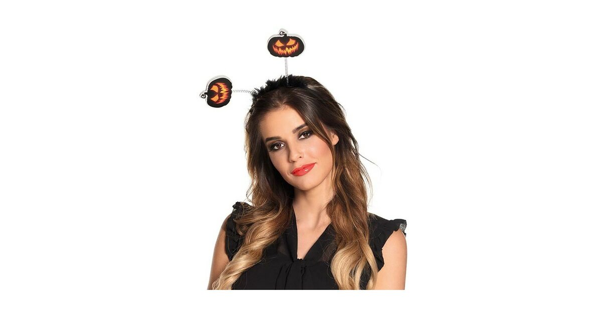 Serre-tête Citrouille Halloween - Orange Brillant - Taille Unique Pour Femmes, Hommes, Ados - 6